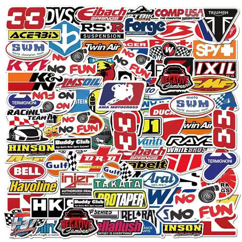 Guitar & Motorcycle DIY Graffiti Stickers Set