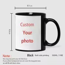 Custom Photo & Name Mug – 9 Color Options