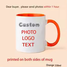 Custom Photo & Name Mug – 9 Color Options