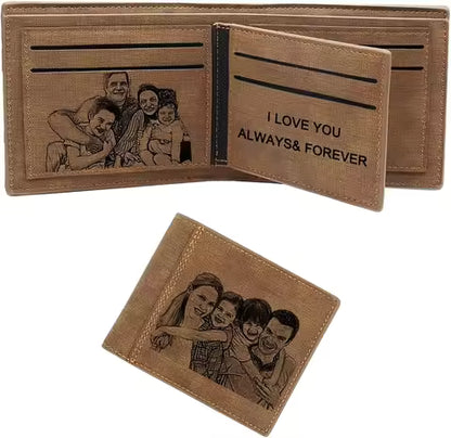 Custom Engraved Photo Wallet – Personalized Gift for Him