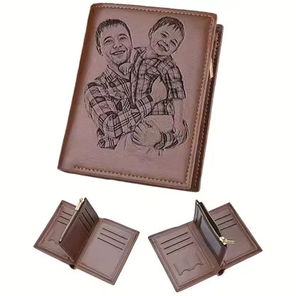 Custom Engraved Photo Wallet – Personalized Gift for Him