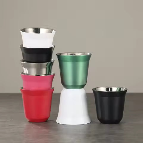 Custom 80ml Stainless Steel Double-Layer Cup