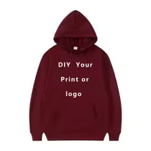 2024 Custom Unisex Hoodie – Personalized Text & Logo Sweatshirt