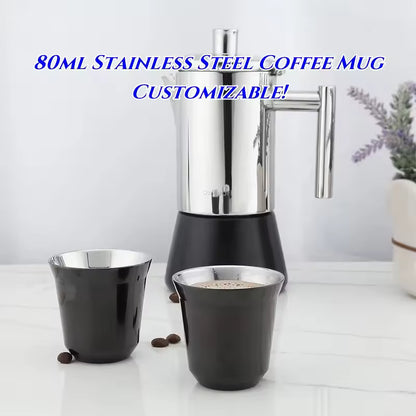 Custom 80ml Stainless Steel Double-Layer Cup