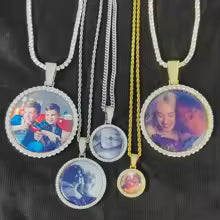 Custom Photo Pendant Necklace – Personalized Round Charm Jewelry